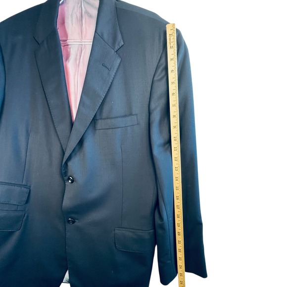 Tom James Executive Collection Mens Blazer Jacket Navy Blue Holland Sherry 40R - Picture 8 of 13